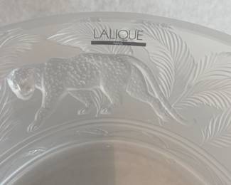 Lalique crystal "Jungle" bowl