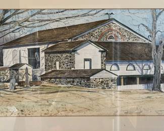 Watercolor - Eleutherian Mills Barn - W. James McGlynn