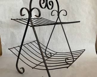 Vintage iron magazine stand