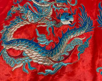 Embroidered silk kimono