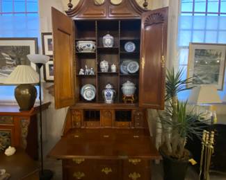 Harden Newport mahogany block front & shell secretary desk