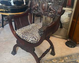 Antique throne chair