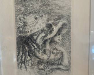 Renoir etching - one of two