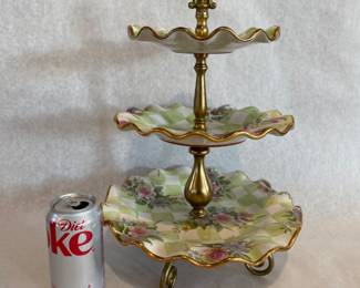 MacKenzie Childs three tier stand