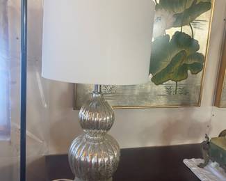 Mercury glass clock - one of two