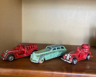 Vintage firetrucks & car