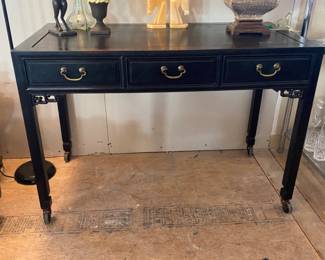 Black lacquer console/writing table