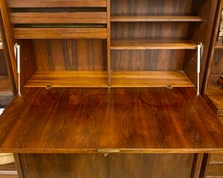 Vintage Rosewood 4pc wall unit with desk & drawers