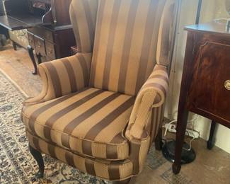 Upholstered wing chair