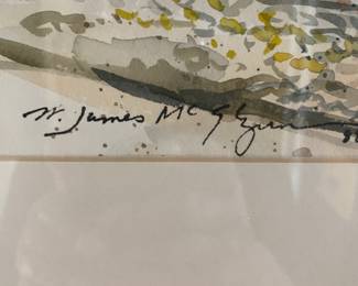 Watercolor - Eleutherian Mills Barn - W. James McGlynn