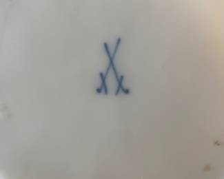 Antique Meissen embossed cabinet plate