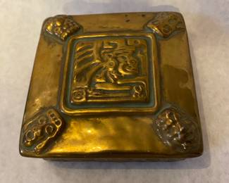 Vintage Victor Steendahl Mayan trinket box
