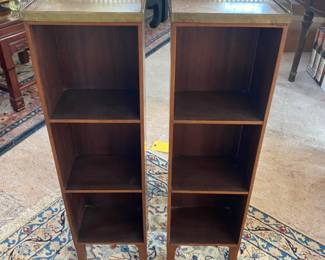 Pair antique marble top shelves