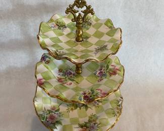 MacKenzie Childs three tier stand