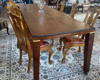 Bench crafted modern table - 10 feet long! Great for dining, office, crafts, etc.