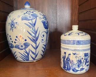 Blue & white jars