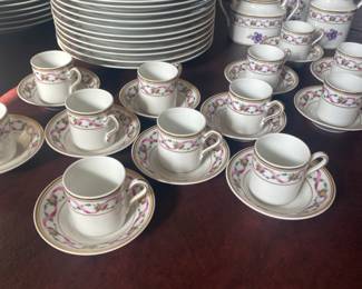 LARGE Richard Ginori china set "Rapallo" - 24 dinner plates!