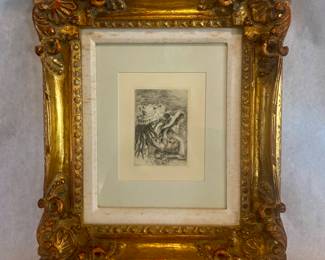 Renoir etching - one of two