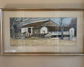 Watercolor - Eleutherian Mills Barn - W. James McGlynn