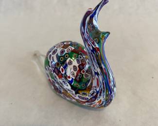 Millefiori glass snail