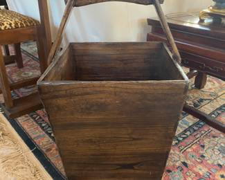 Asian square bucket w/handle