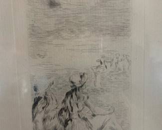 Renoir etching - one of two