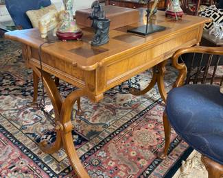 Mixed woods console table/writing table
