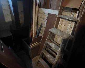 ladders and wood