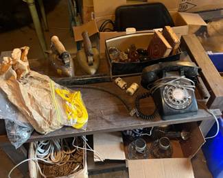 assorted antique items