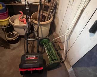 snowblower and reel mower