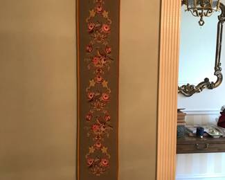 This sale features and incredible amount of original artwork, framed artwork, needlepoint artwork and wall display pieces.