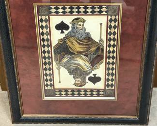 This sale features and incredible amount of original artwork, framed artwork, needlepoint artwork and wall display pieces.