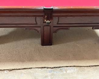 Gandy Red Felt Full Size Pool Table w/ no scratches or tears in felt and no chips in wood.