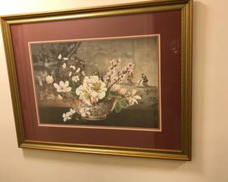This sale features and incredible amount of original artwork, framed artwork, needlepoint artwork and wall display pieces.