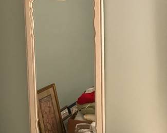 Incredible 5 Piece Bedroom Set - Dresser, Mirrors (2) and Nightstands (2). White with painted flower accents