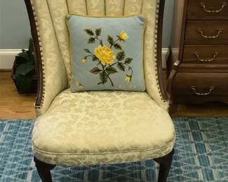 Vintage Channel Back Accent Chair