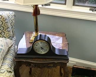 An amazing selection of furniture, decor, lamps, clocks and artwork.