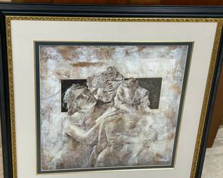 This sale features and incredible amount of original artwork, framed artwork, needlepoint artwork and wall display pieces.