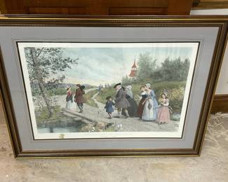 This sale features and incredible amount of original artwork, framed artwork, needlepoint artwork and wall display pieces.