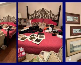 Master bedroom with art , chaise lounge