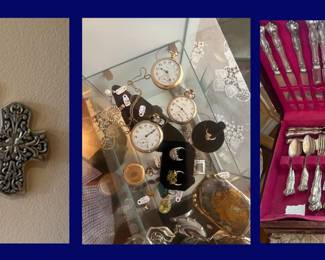 Crosses, Pocket Watches & Rings, Sterling by International