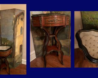 Victorian Vitrine and Screen