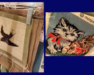 Needlepoint #1: Swallowtail and Kittens