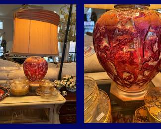 Phoenix and Glass Lamp