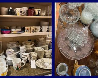 Kitchen #4: China, Glass Cups, China Sets, Crystal pieces.