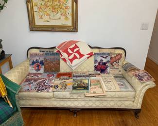 Hundreds and Hundreds of antique (1800s-early 1900s) music sheets.  - PRESALE VINTAGE COUCH: Message us if you are interested.