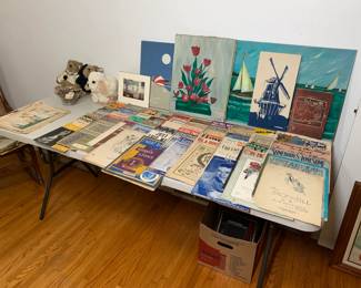 Hundreds and Hundreds of antique (1800s-early 1900s) music sheets. 