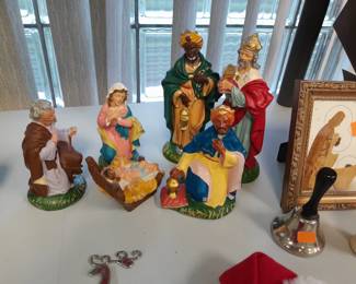 Several vintage nativity sets