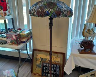 Stained glass floor lamp