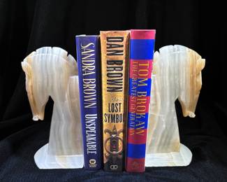 Onyx Horse Head Bookends